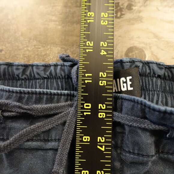 Paige Christy High Rise Crop Pants Women’s 30 Navy Lyocell Stretch - Picture 7 of 14